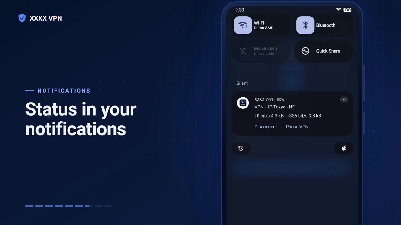 VPN status notification
